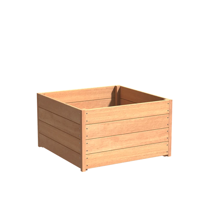 Jardinière en bois exotique - Sevilla 1m x 1m x 0.57m