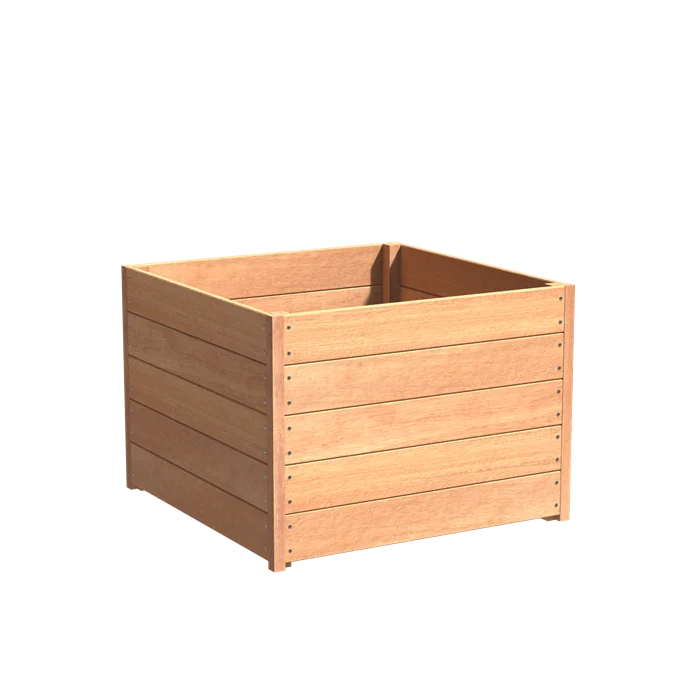 Jardinière en bois exotique - Sevilla 1m x 1m x 0.71m