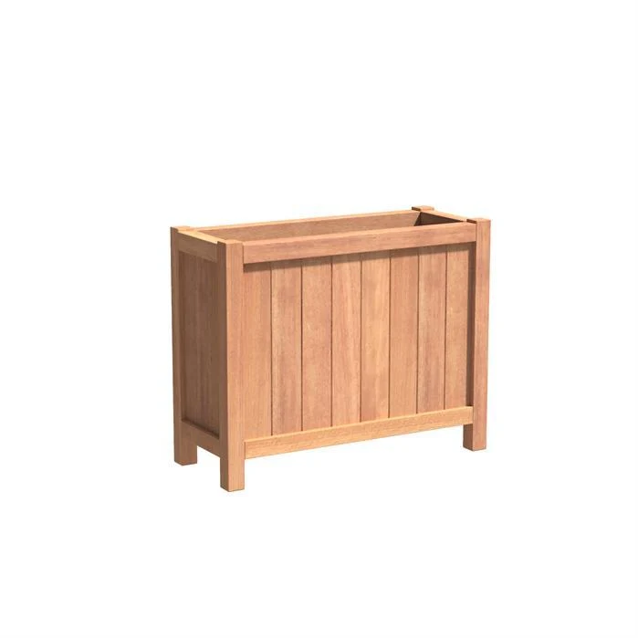 Jardinière en bois exotique - Valencia 1m x 0.4m x 0.8m