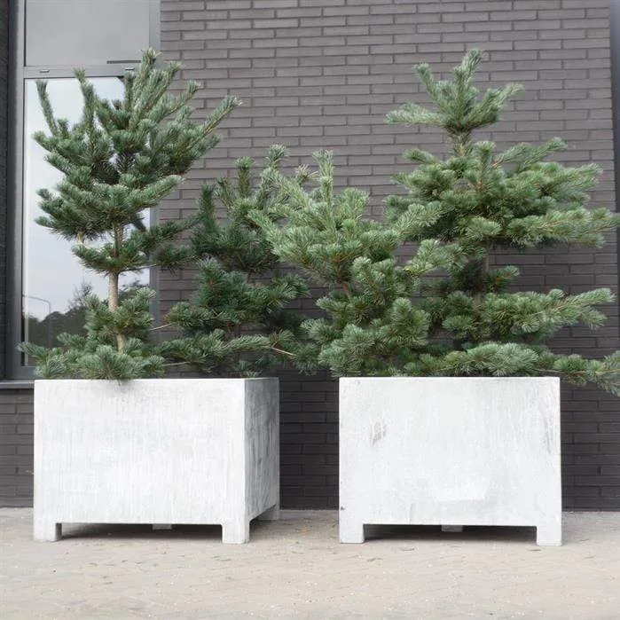 Jardinière en acier galvanisé - Vadim 0.8m x 0.8m x 0,8m