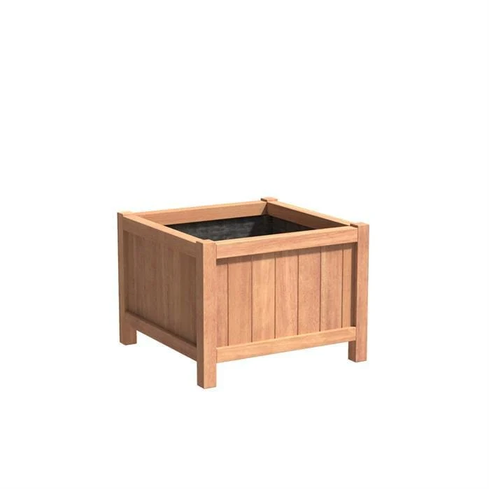 Jardinière en bois exotique - Valencia 0.8m x 0.8m x 0.6m