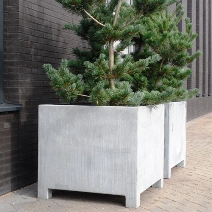 Jardinière en acier galvanisé - Vadim 1.4m x 1.4m x 0,8m