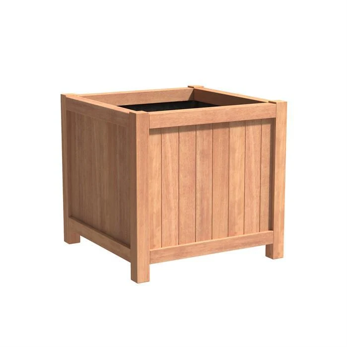 Jardinière en bois exotique - Valencia 1m x 1m x 0.95m
