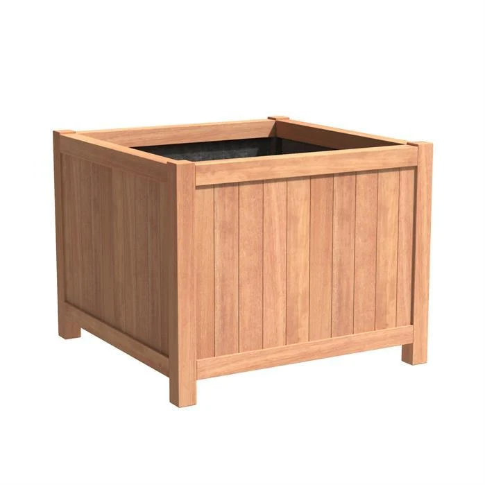 Jardinière en bois exotique - Valencia 1.2m x 1.2m x 0.95m