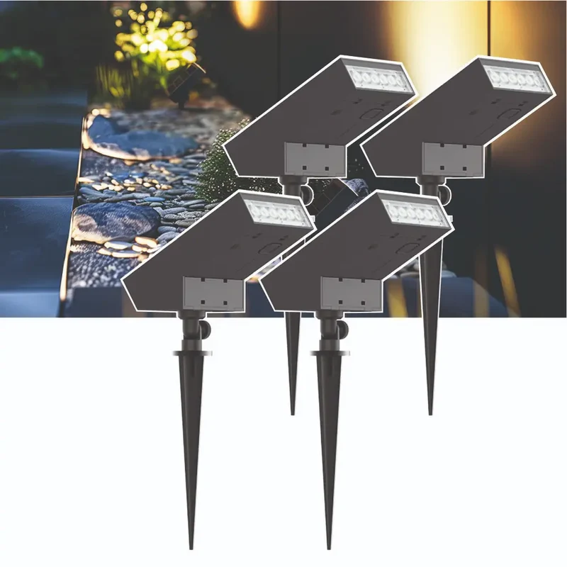 Ezilight Projecteurs solaires Solar Spot S15 (lot de 4)