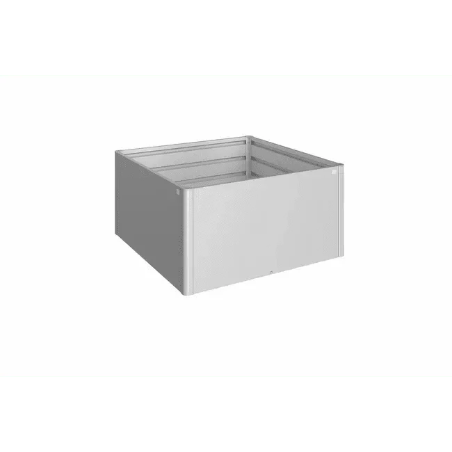 Biohort – Huerto urbano elevado de metal Plata metálica
