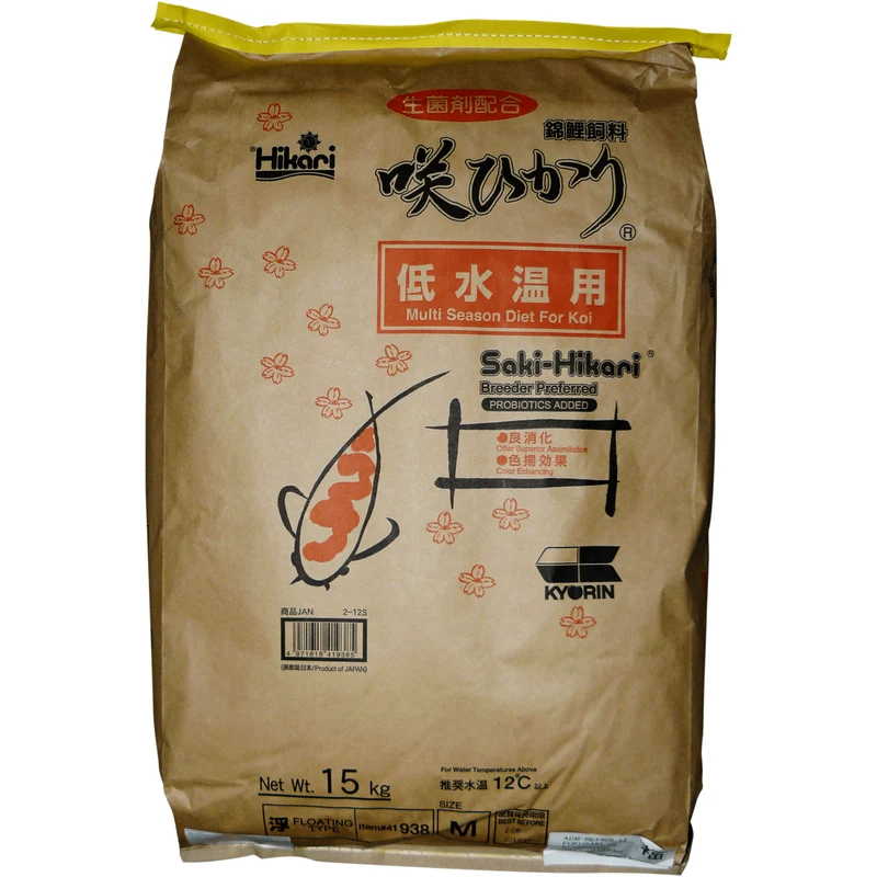Saki-Hikari Multi Season - Large 15kg - Aliment quotidien professionnel pour basses températures