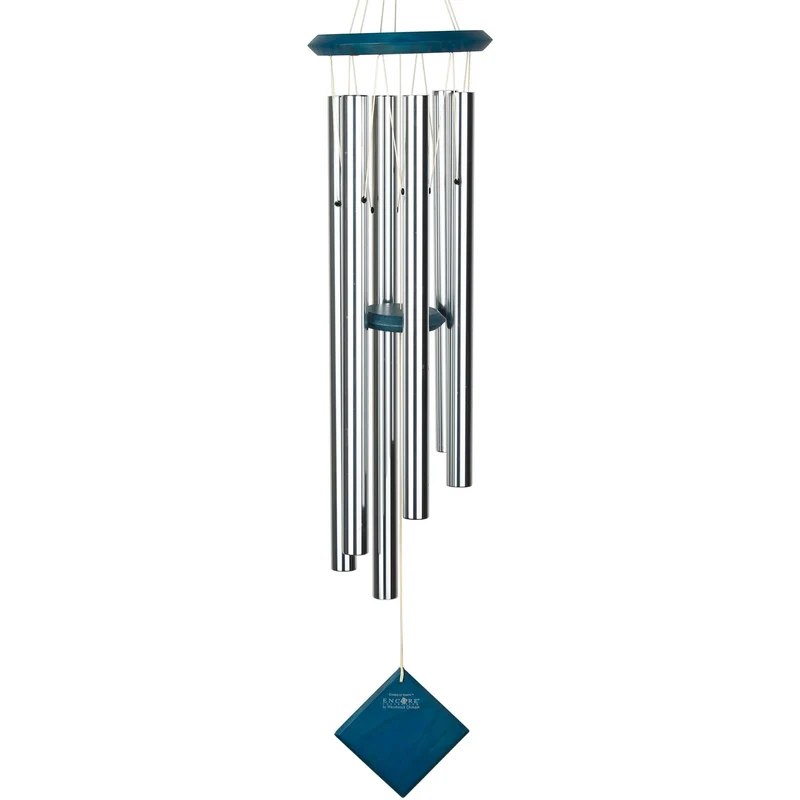 Carillon à Vent Terre - Argenté Bleu - 94CM