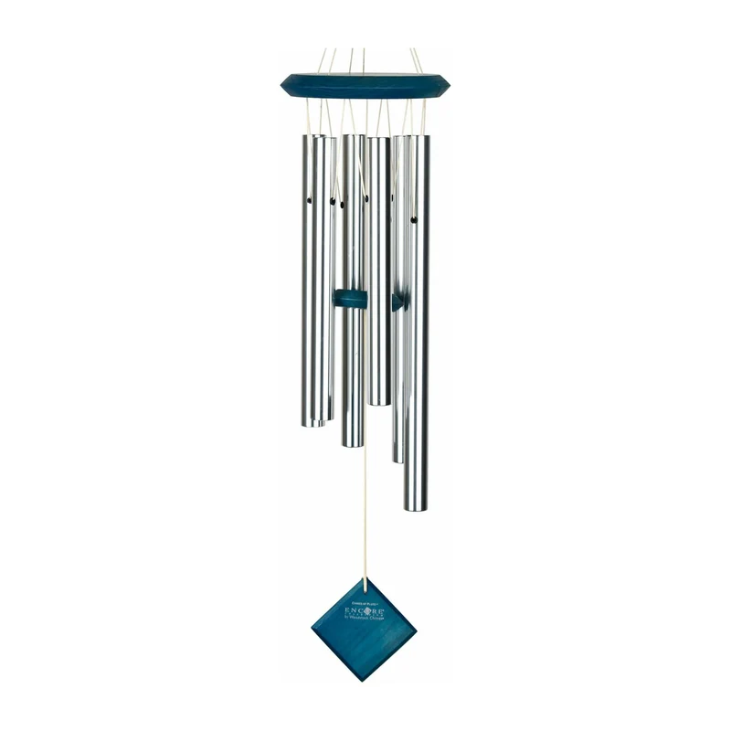 Carillon à Vent Pluton - Argenté Bleu - 68CM