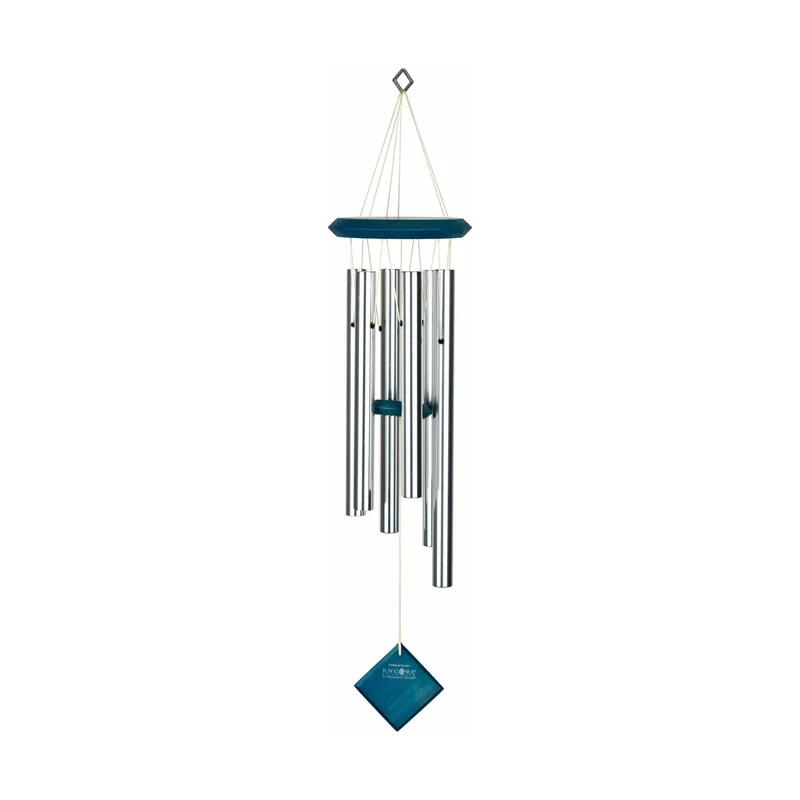 Carillon à Vent Pluton - Argenté Bleu - 68CM