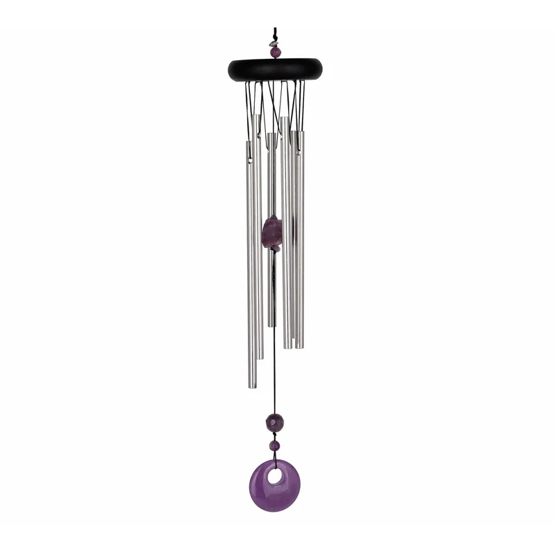 Carillon à Vent Chakras - Améthyste - 44CM - By Woodstock