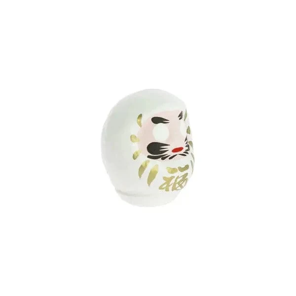 Daruma Traditionnel Blanc - Moyen, Amour - Fabriqué au Japon