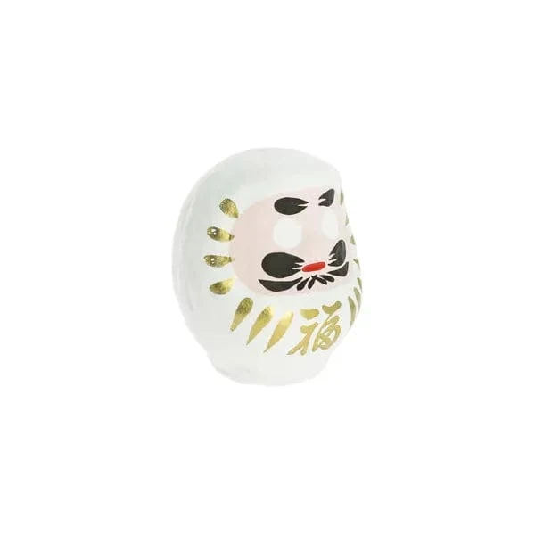 Daruma Blanc Grand - Fabriqué au Japon - Symbole de Chance et de Réussite (Accomplissement)