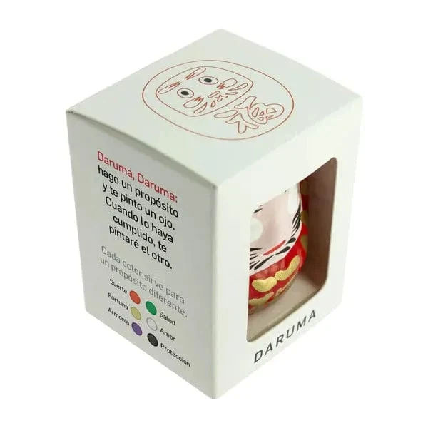 Daruma Traditionnel Rouge - Moyen, Chance