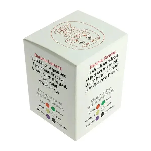 Daruma Traditionnel Rouge - Moyen, Chance
