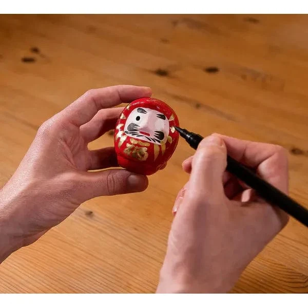 Daruma Traditionnel Rouge - Moyen, Chance