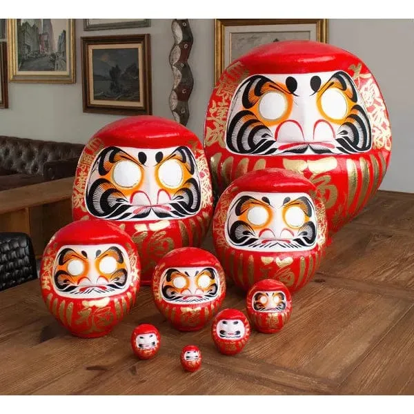 Daruma Traditionnel Rouge - Grand, Chance
