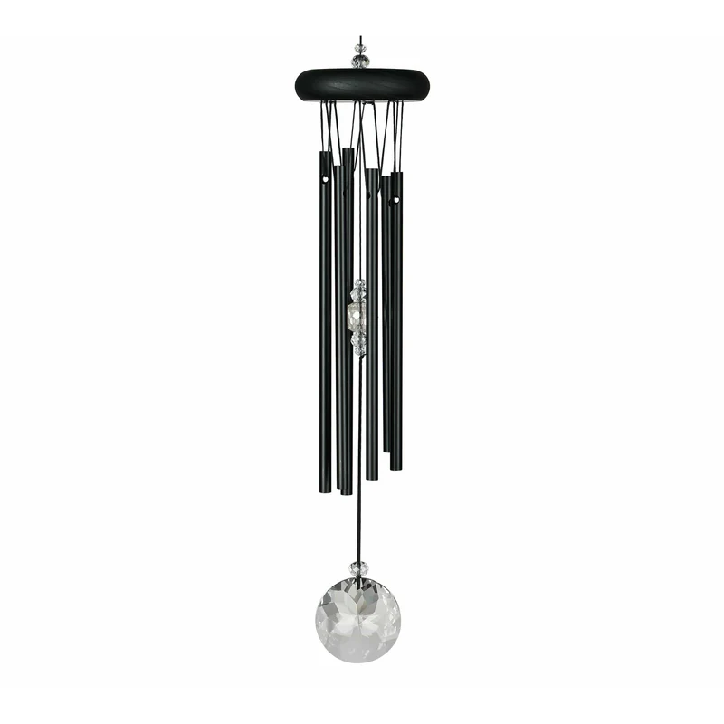 Carillon à Vent Meditation Cristal Noir - 40CM