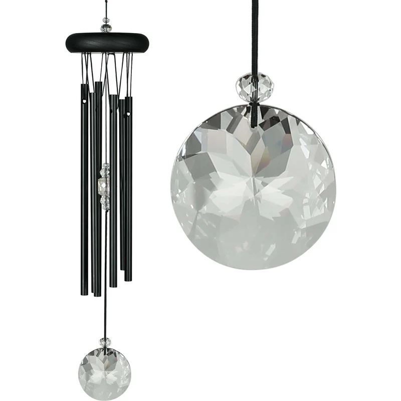 Carillon à Vent Meditation Cristal Noir - 40CM