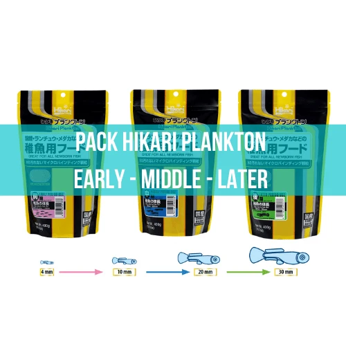 PACK Hikari Plankton Early - Middle - Late - Pour un suivi alimentaire impeccable