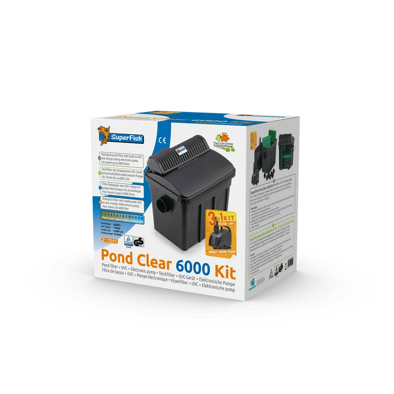 Pond Clear 6000 Kit - Kit complet gravitaire pour petit bassin - Superfish