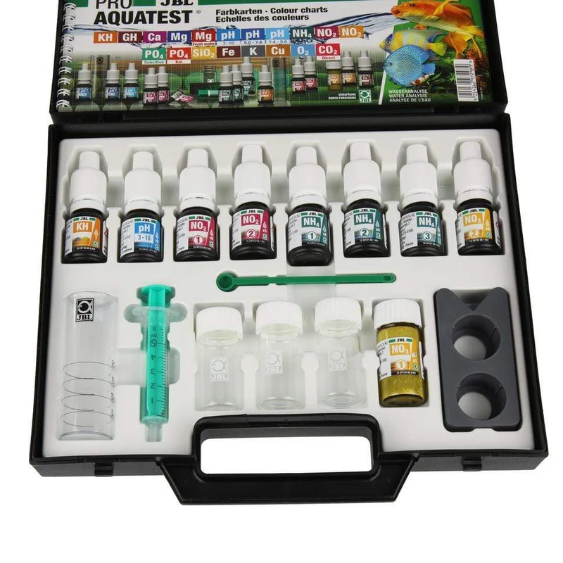 JBL Pro AquaTest Combiset Plus NH₄ - Valise d'analyse complète pour bassin + ammonium