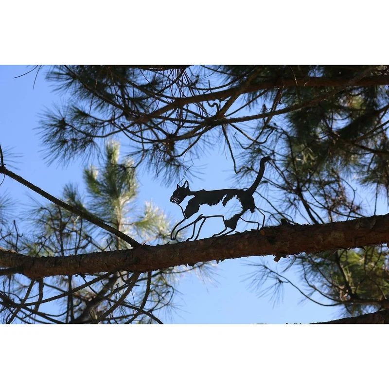 Chat - Silhouette en acier corten