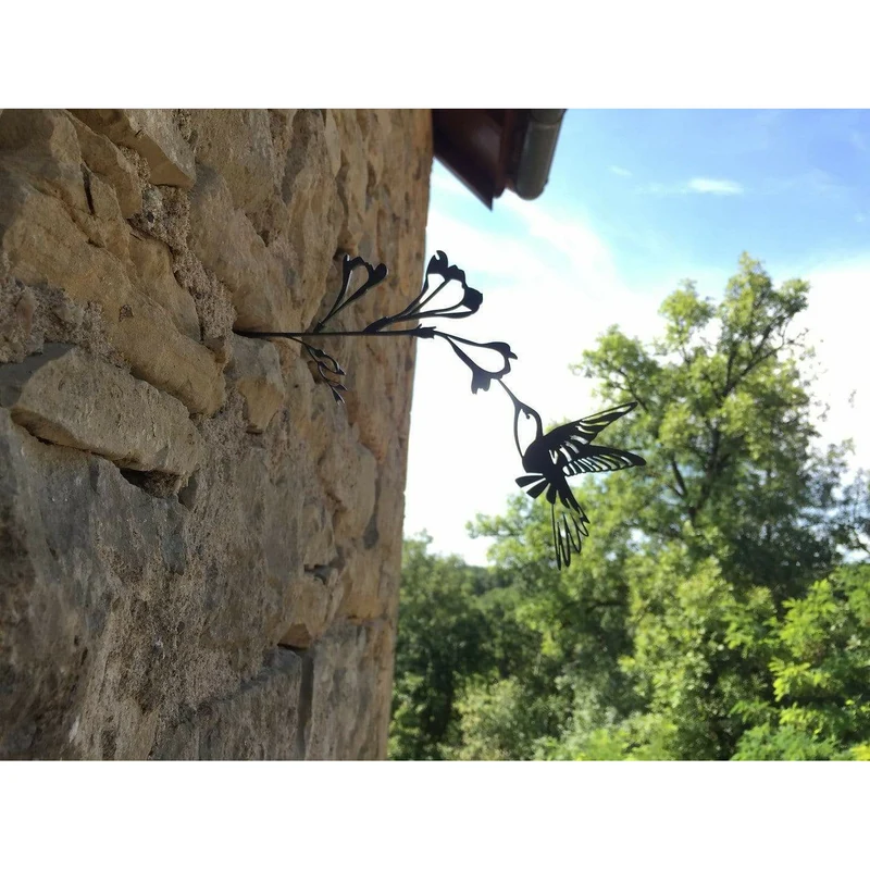 Colibri - Silhouette en acier corten