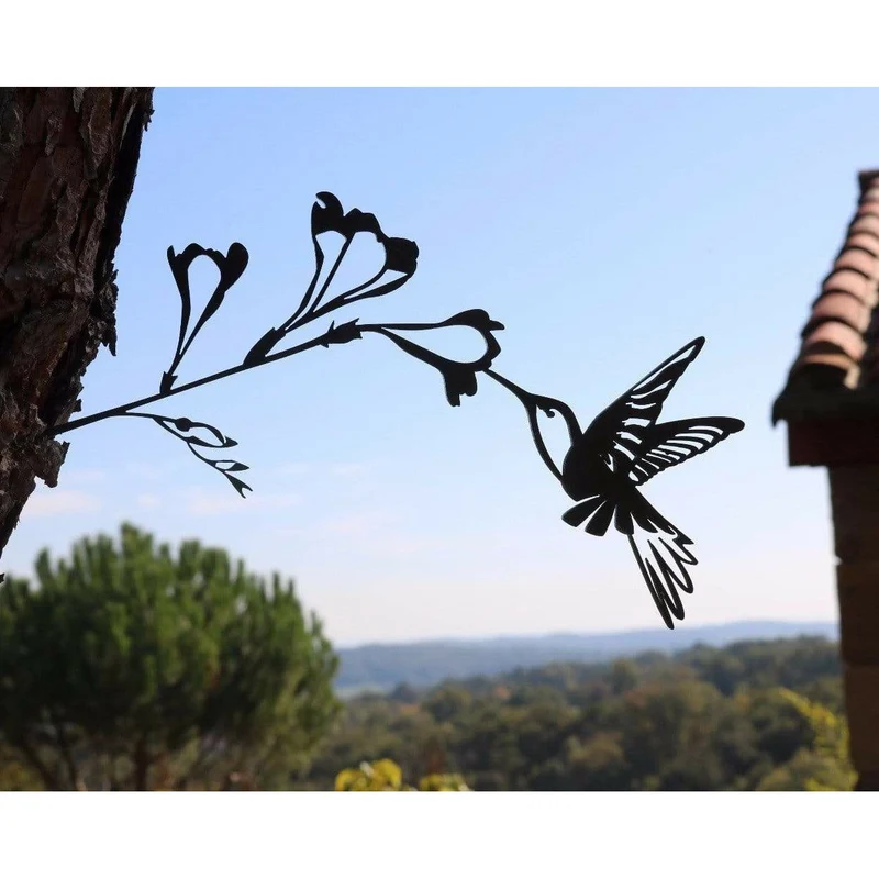 Colibri - Silhouette en acier corten