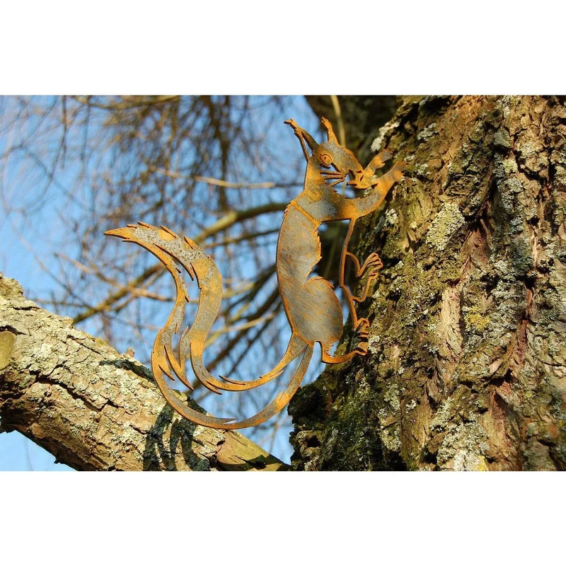 Écureuil - Silhouette en acier corten