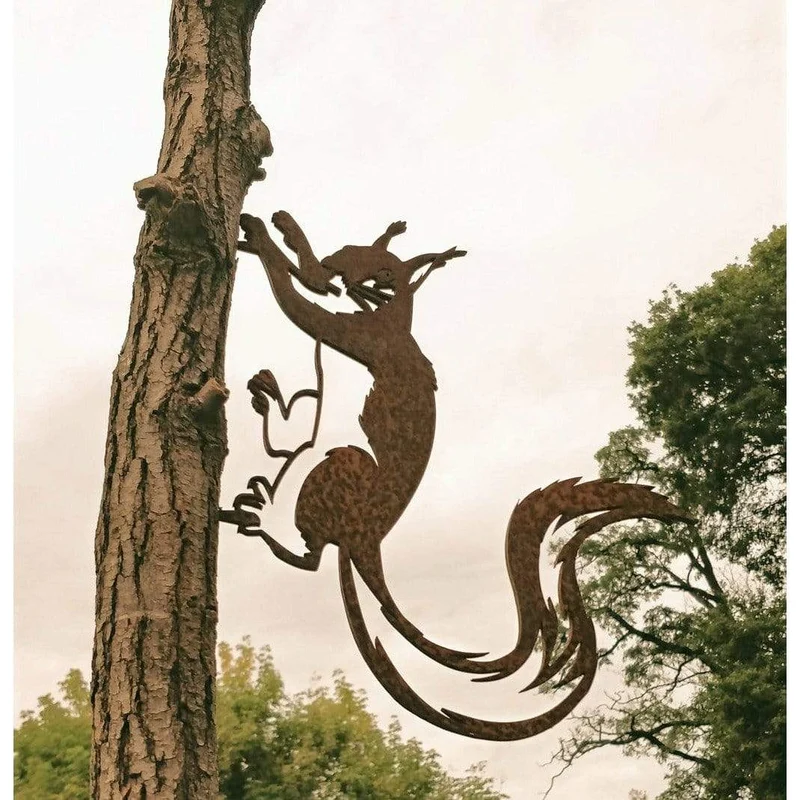 Écureuil - Silhouette en acier corten