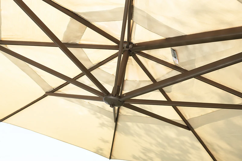 Parasol Cantilever Treasure Garden AG25T 10’ Carré Noir | Parasol Déporté 360° avec Inclinaison