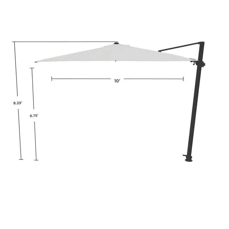 Parasol Cantilever Treasure Garden AG25T 10’ Carré Naturel | Parasol Déporté 360° avec Inclinaison
