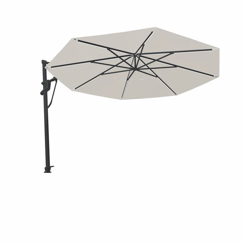 Parasol Cantilever Treasure Garden Starlux AKZ Plus 13’ Octogonal Naturel | Parasol Déporté avec Lumières Intégrées