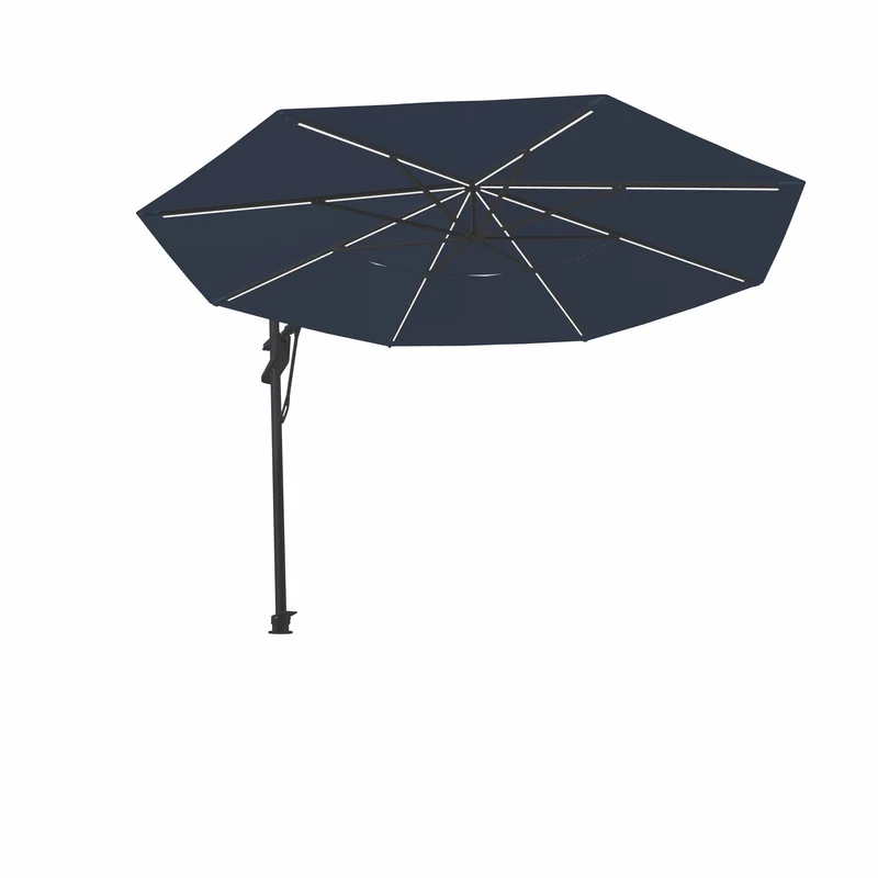 Parasol Cantilever Treasure Garden Starlux AKZ Plus 13’ Octogonal Latitude Navy | Parasol Déporté avec Lumières Intégrées