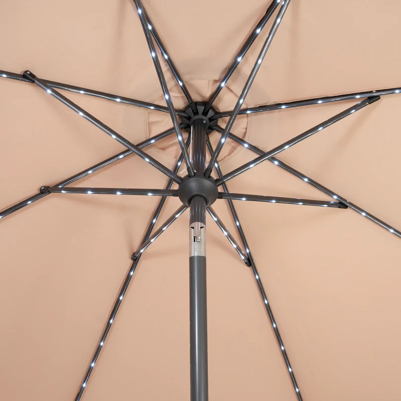 Parasol Inclinable à LED 2,7 m - Beige