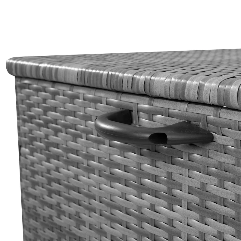 Coffre de Rangement d'Extérieur en Rotin Gris - 996 L