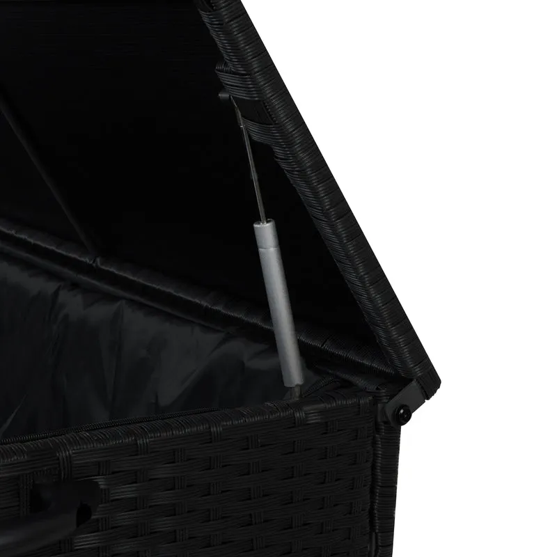 Coffre de Rangement d'Extérieur en Rotin Noir - 996 L