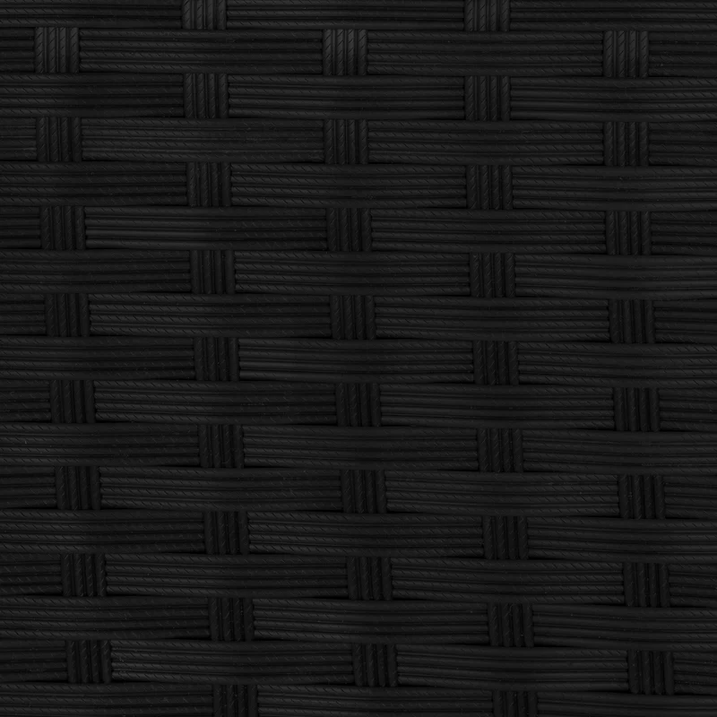 Coffre de Rangement d'Extérieur en Rotin Noir - 996 L