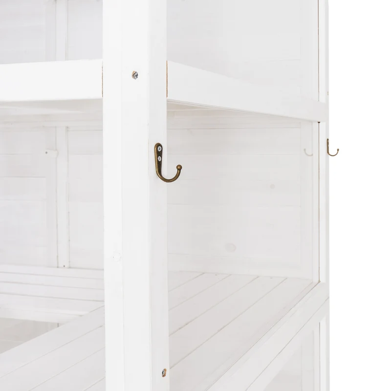 Serre de Jardin Adossée en Bois - Blanc
