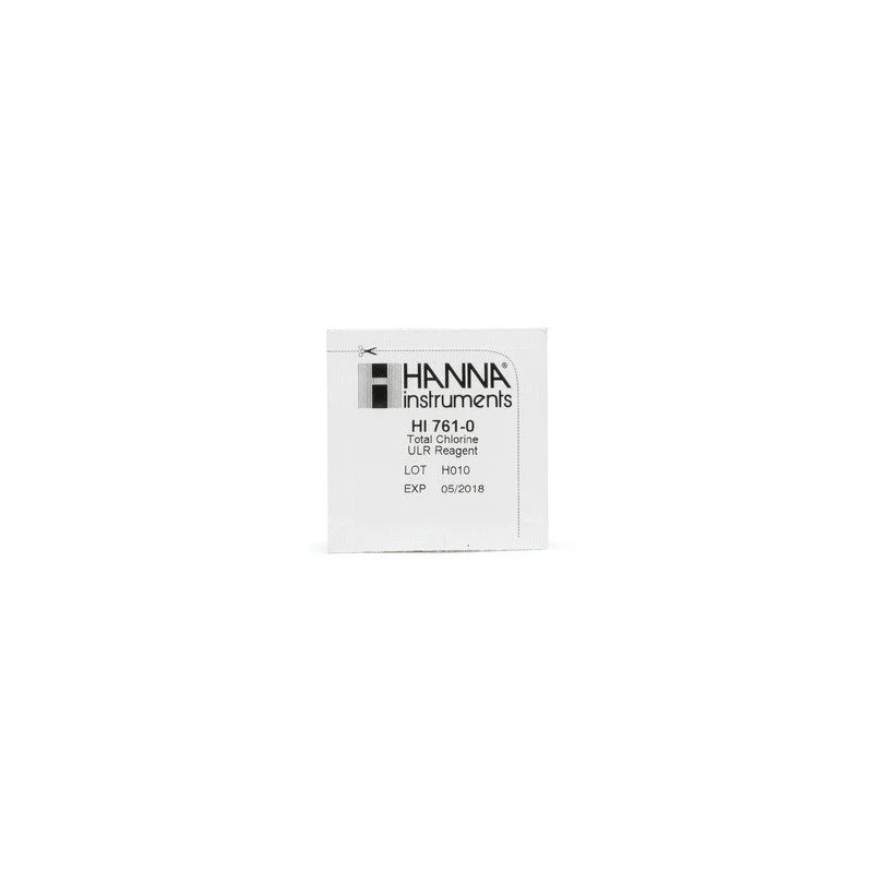 Reactivo para cloro total ultra bajo Hanna HI761-25 – 25 test
