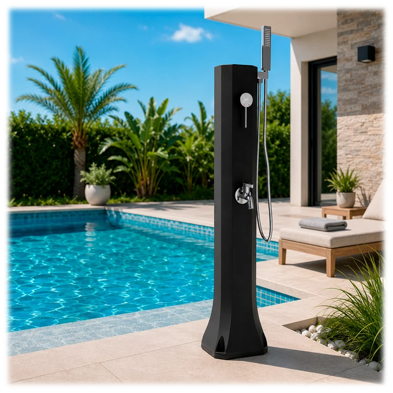 Ducha solar Alba Mini 15 litros con grifo lavapiés – SLS17