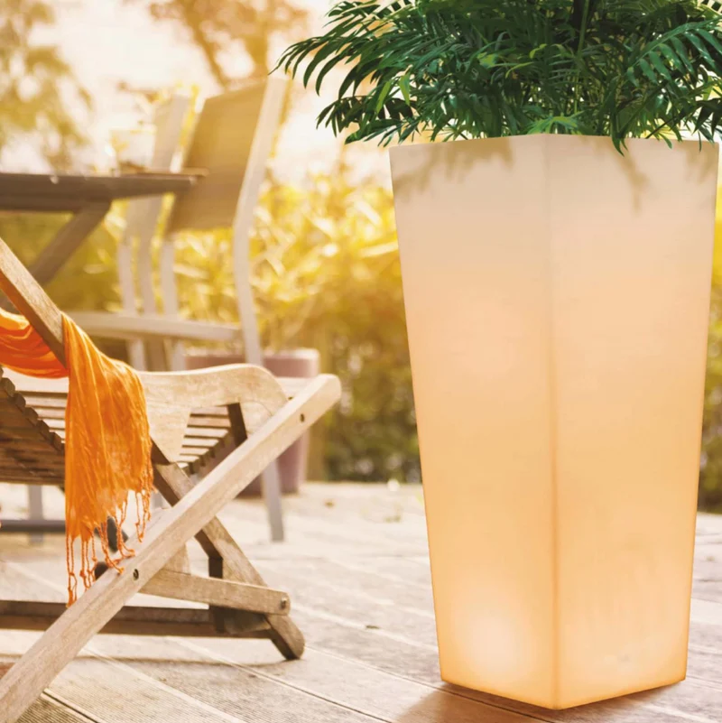 Vaso Quadrado Luminoso Sined