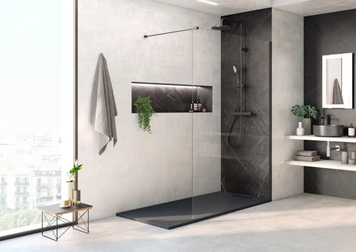 Roca - Plato de ducha Pyros extraplano de STONEX® Blanco
