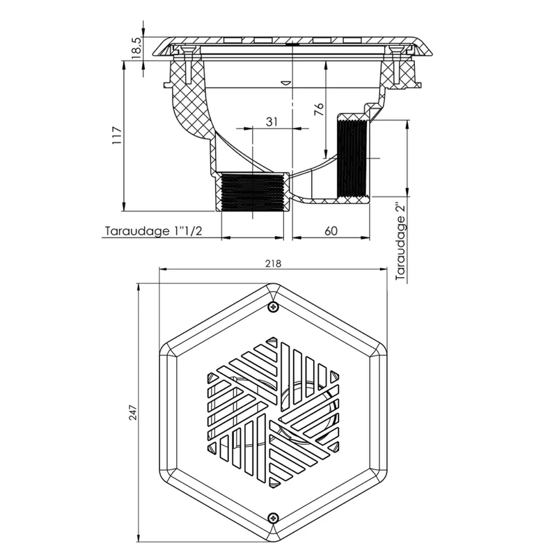 Bonde de fond design ACIS 2"