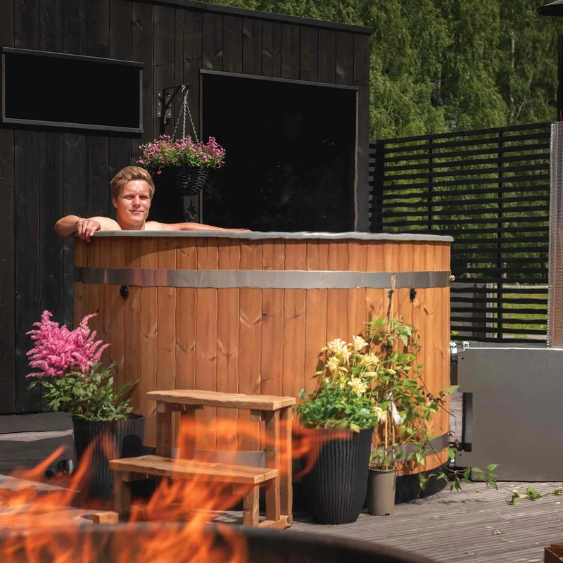 Bain nordique breezy 170 cm thermowood extérieur