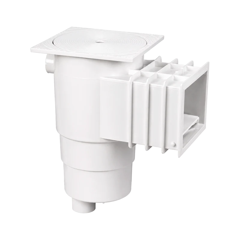 Skimmer QP para piscina de hormigón boca 200 mm blanco – tapa cuadrada – Ref. 500183C