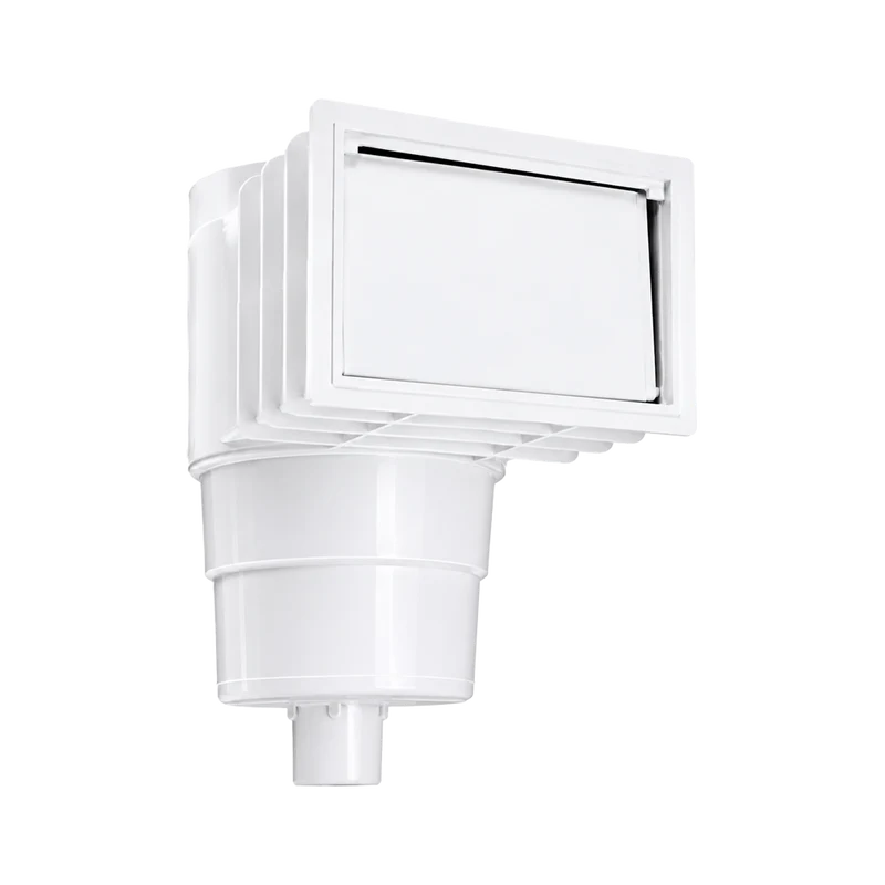 Skimmer QP para piscina de hormigón boca 200 mm blanco – tapa cuadrada – Ref. 500183C