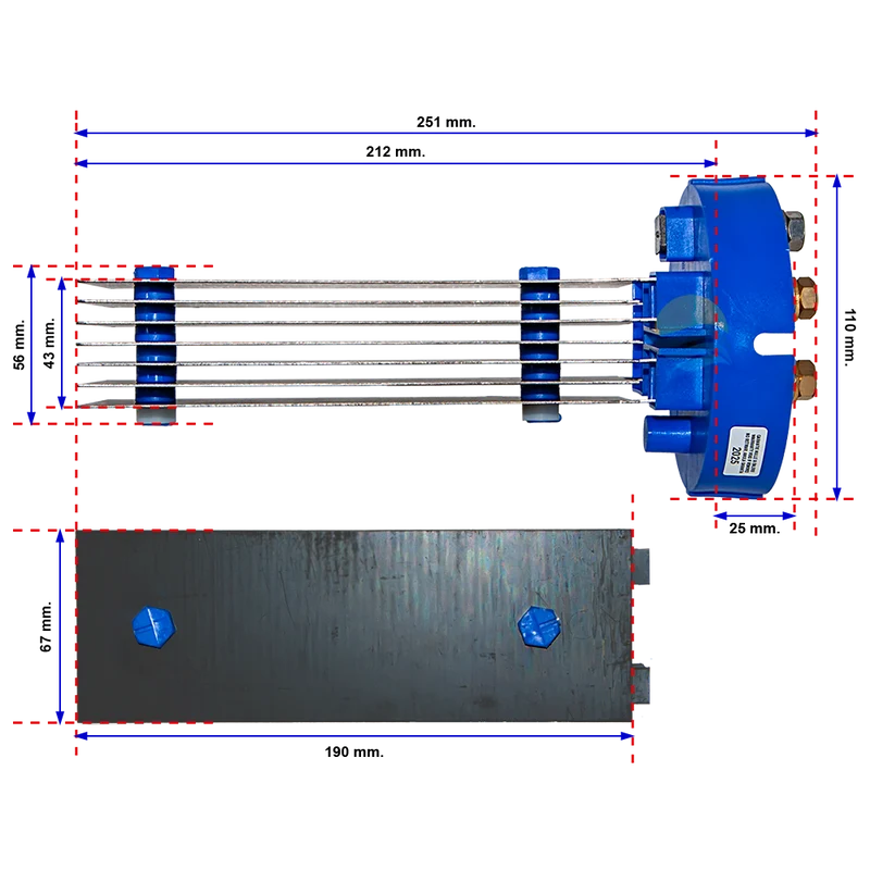 Electrodo célula clorador salino Idegis Domotic