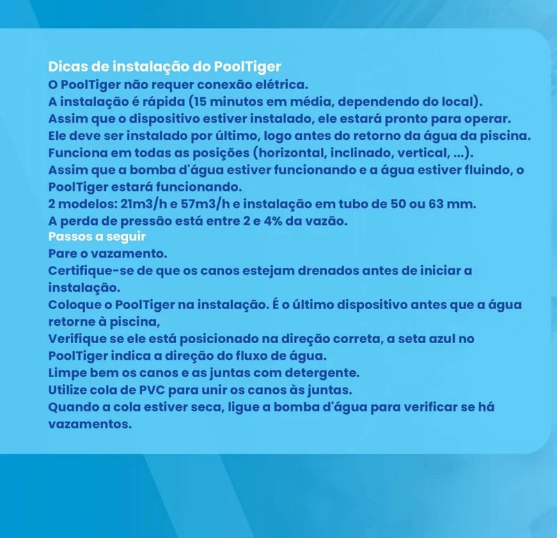 Purificador de água PoolTiger